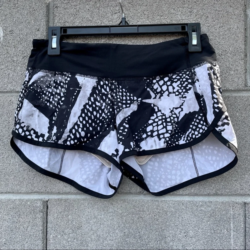 Lululemon Speed Short Static Mist White Black - Picture 2 of 9